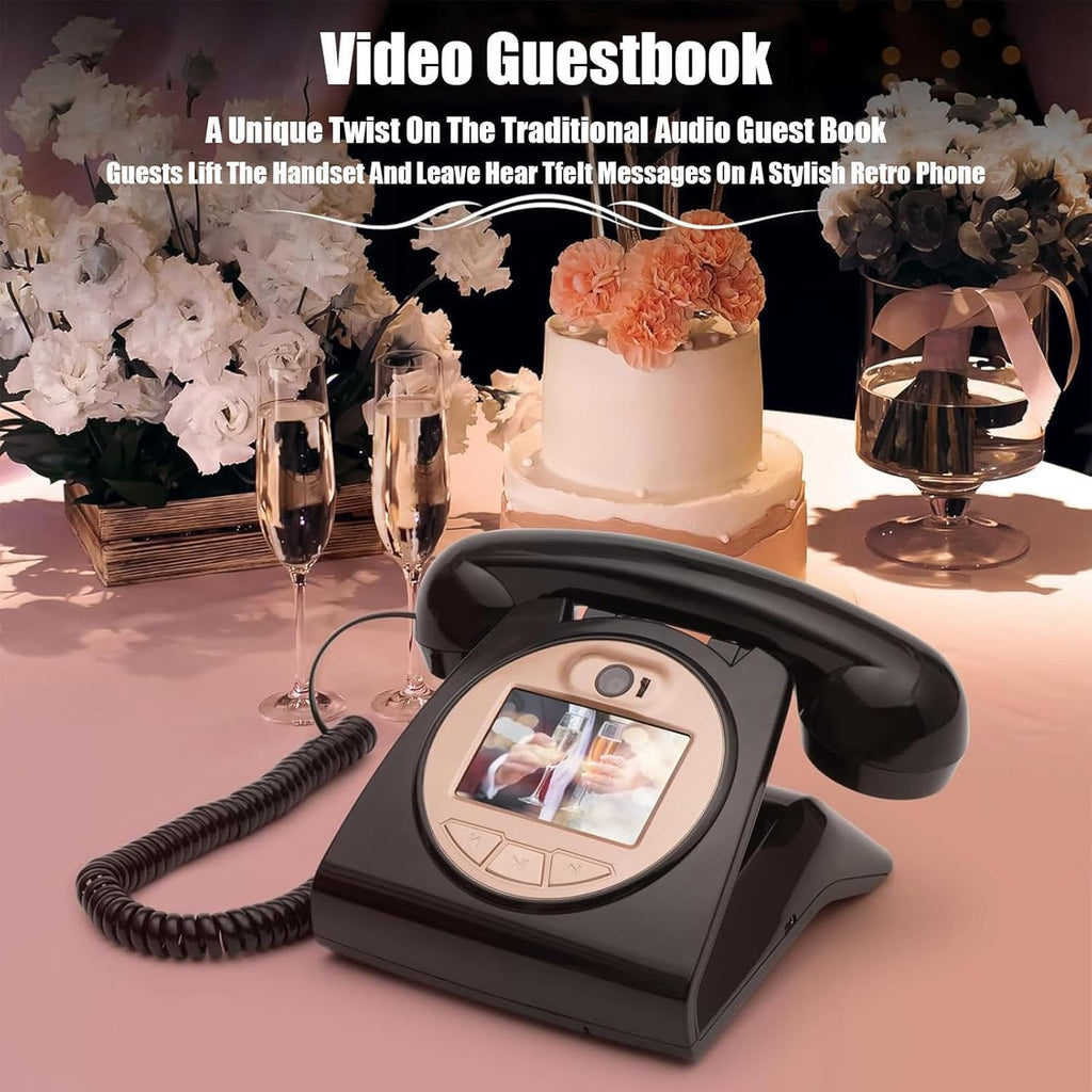 Video Audio Guest Book, 1080p Video Recording, Customized Audio-Video Guestbook for Weddings, Birthdays, Anniversaries Engagements