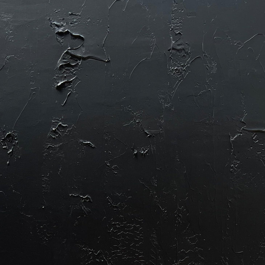 NANKAI Art Hand-painted black and white wall art, minimalist abstract painting large oil on canvas texture wall art Office Art Contemporary art 45x30 inches