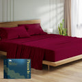 Mayfair Linen 100% Egyptian Cotton Sheets Queen Size - 1500 Series Queen Size Sheets Set Egyptian Cotton, Luxury Bedsheet (Burgundy, 4 PC), Soft, Cooling, 17' Deep Pocket Sateen Weave Bedsheet Set