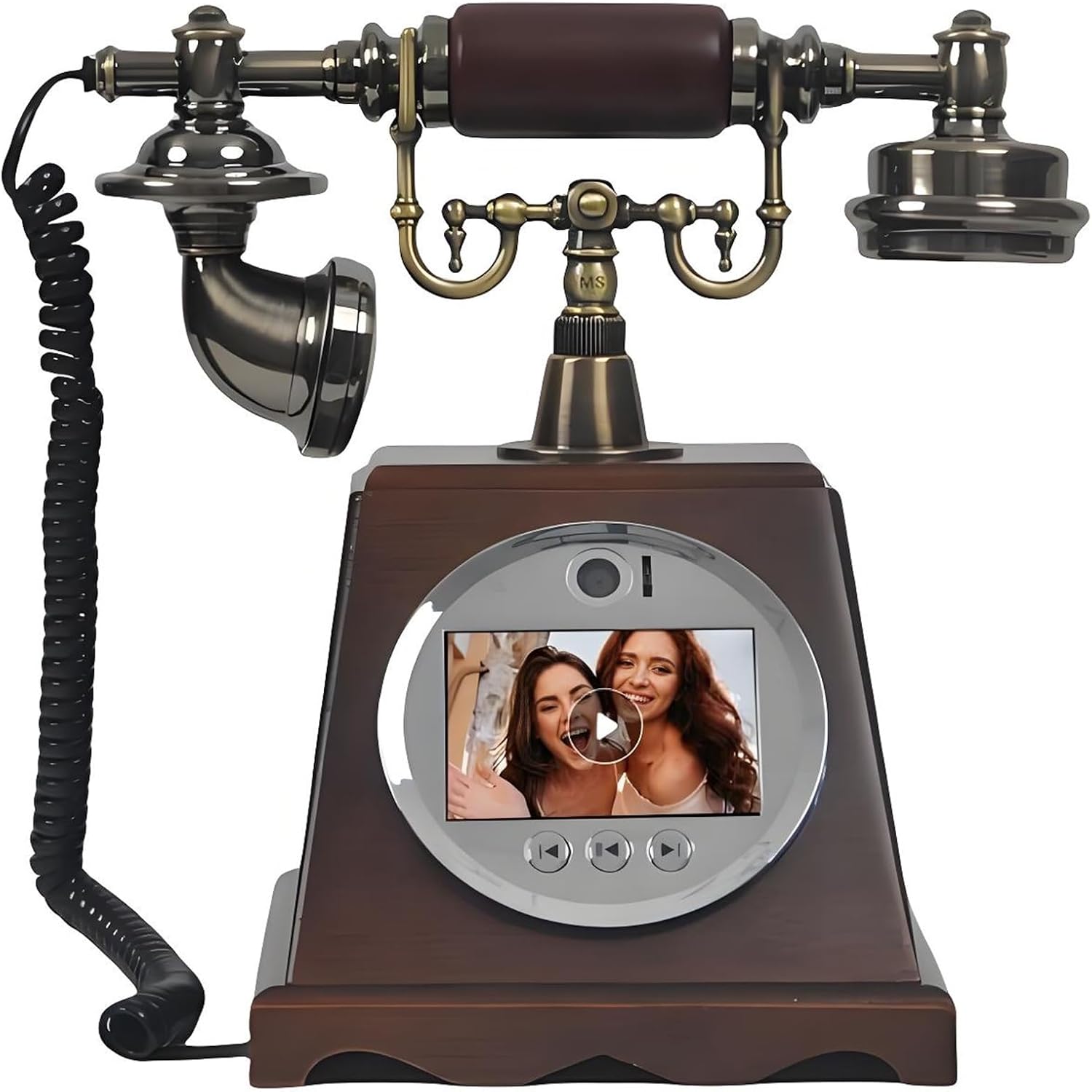 New Video Audio Guest Book Wedding Phone, 128G 1080P HD Video Audio Phone Guestbook, Creative Record Audio GuestBook for Wedding Bridal Shower, Birthday, Graduations, Baby Shower(B)