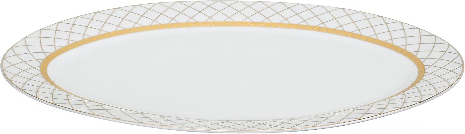 Lorren Home Trends 57-Piece Porcelain Dinnerware Set, Beatrice, Service for 8