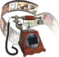 Customized Video Messages Message Book, Vintage Video Audio Guestbook Wedding Phone, Video Audio Guest Book Phone, 2K, 128G SD Card, Volume Adjustable, for Engagements Anniversaries A
