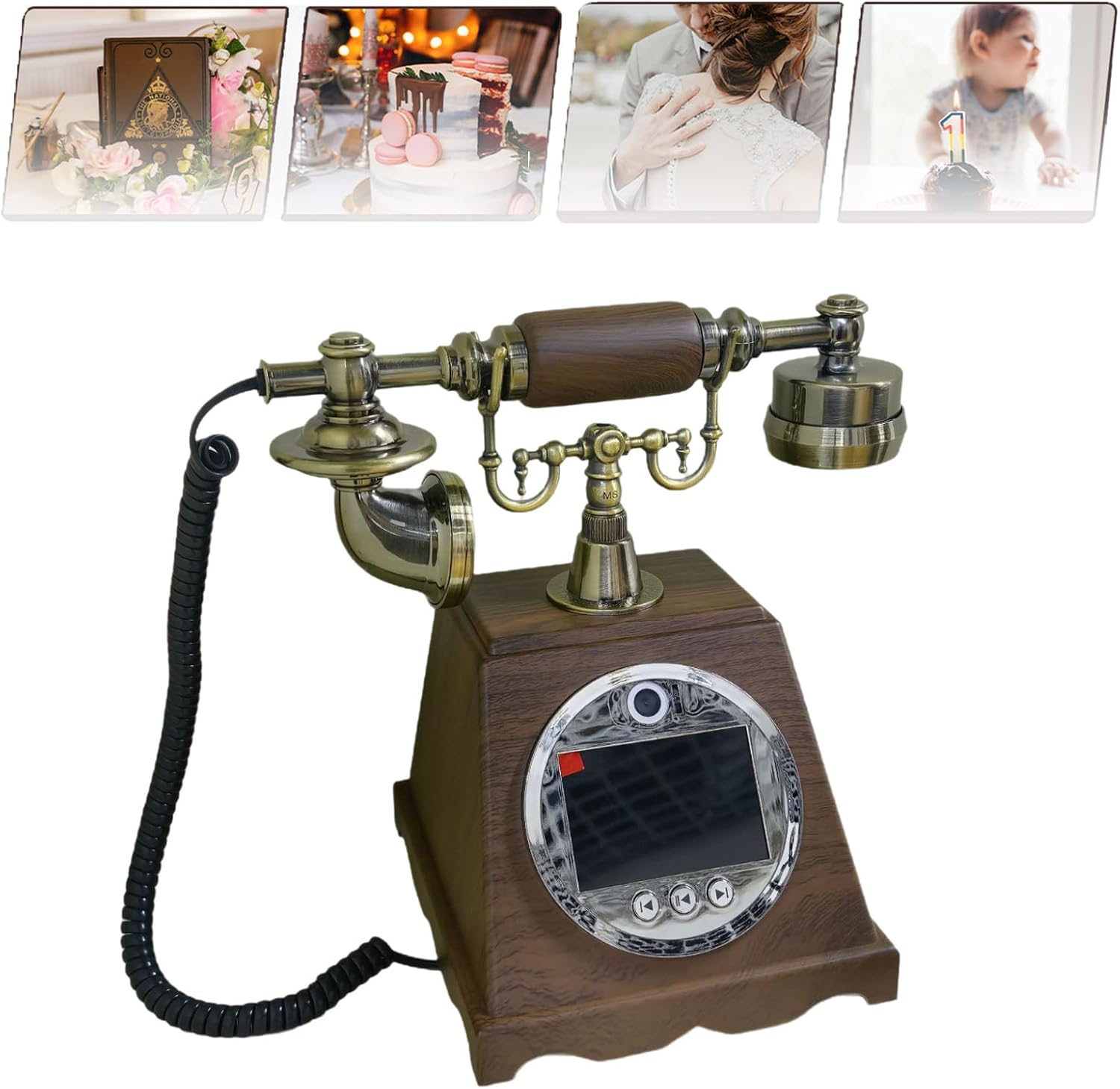 Video & Audio Guest Book, Video Phone Guestbook, Customized Video Audio Messages, 99 Custom Photos, 3.5In Screen, 5000Mah, Preserve Your Special Occasions B