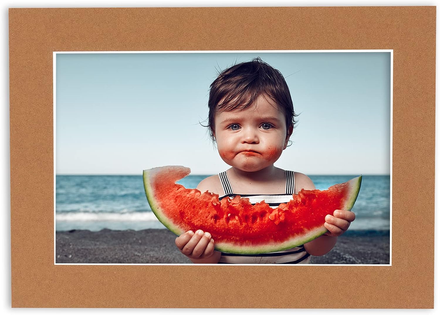 11x14 Mat for 12x18 Frame - Precut Mat Board Acid-Free Brown 11x14 Photo Matte Made to Fit a 12x18 Picture Frame, Premium Matboard for Family Photos, Show Kits, Art, Picture Framing, Pack of 25 Mats