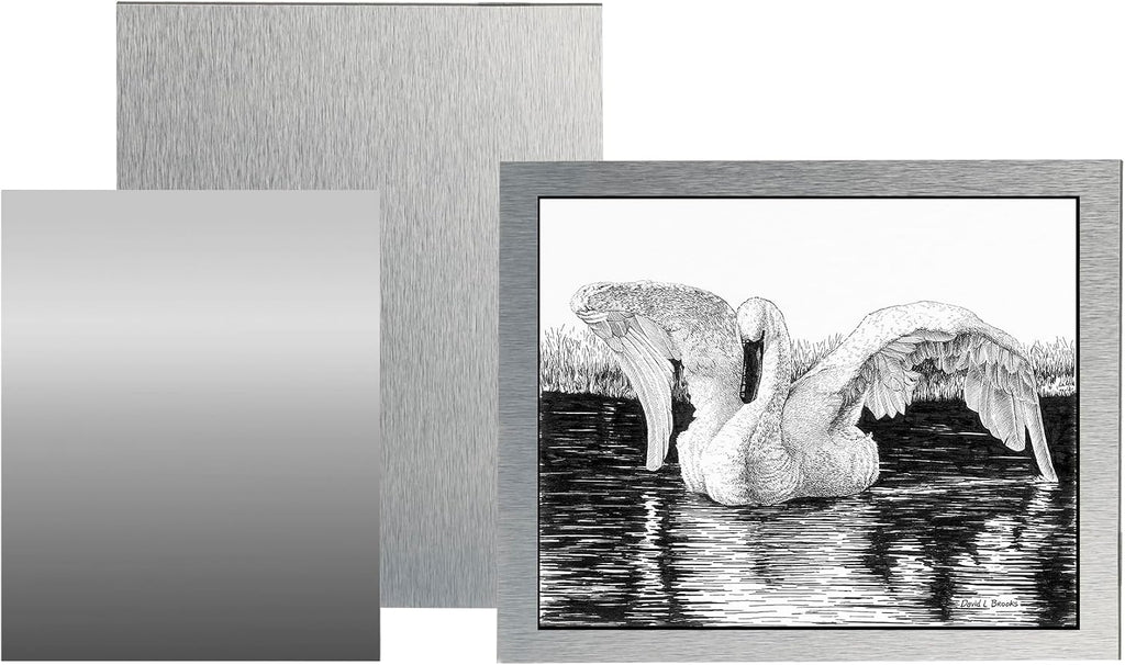 AlumaComp Aluminum Archival Painting & Mounting Panel 30x36, 4 Pack, Double-Sided, 100% Archival, Acid-Free, 4mm Thick, for All Media