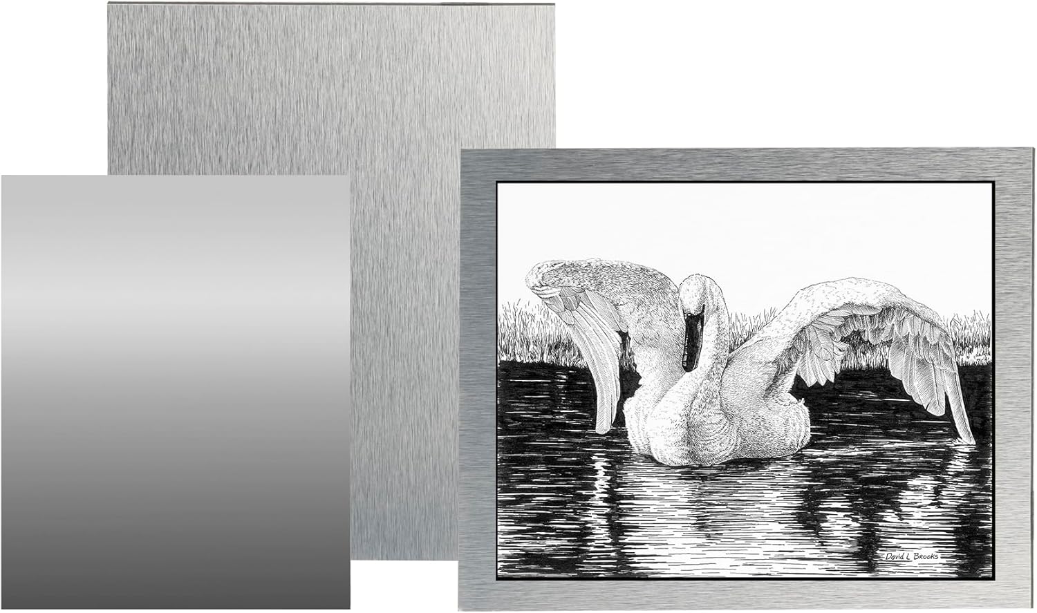 AlumaComp Aluminum Archival Painting & Mounting Panel 24x48, 4 Pack, Double-Sided, 100% Archival, Acid-Free, 4mm Thick, for All Media