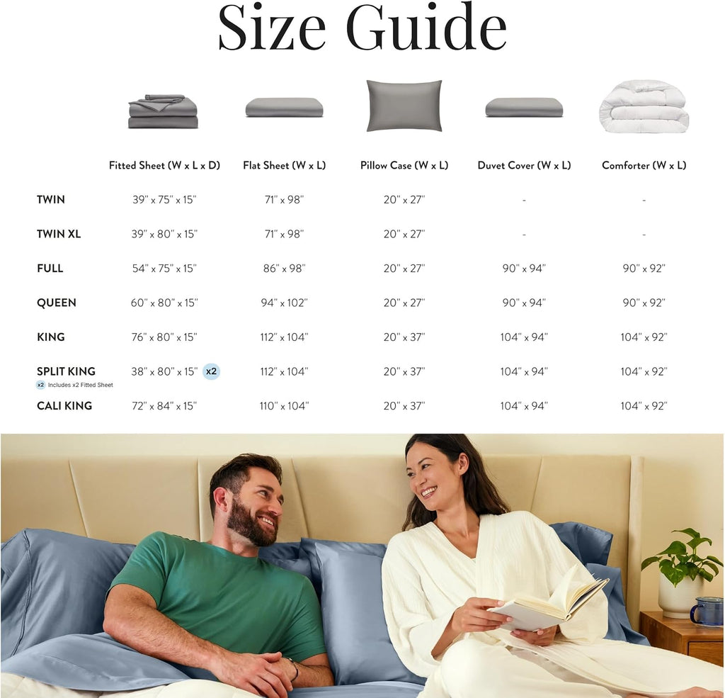 Miracle Made Breathable Cotton Bed Sheets, 4-Piece Set – Silver-Treated, Soft and Cool-to-the-Touch Lightweight Bedding Designed for Hot Sleepers – Queen Size, Slate Blue