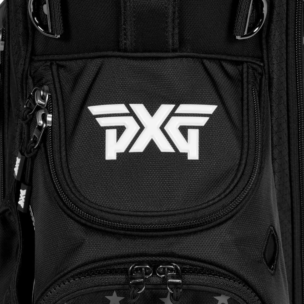PXG Golf Carry Stand Bag, Xtreme, Deluxe, Lightweight, Aloha, with Carbon Fiber Stand Legs, 4-Way Top, 13 Pockets, Padded Back Panel, Insulated Water Bottle Pocket