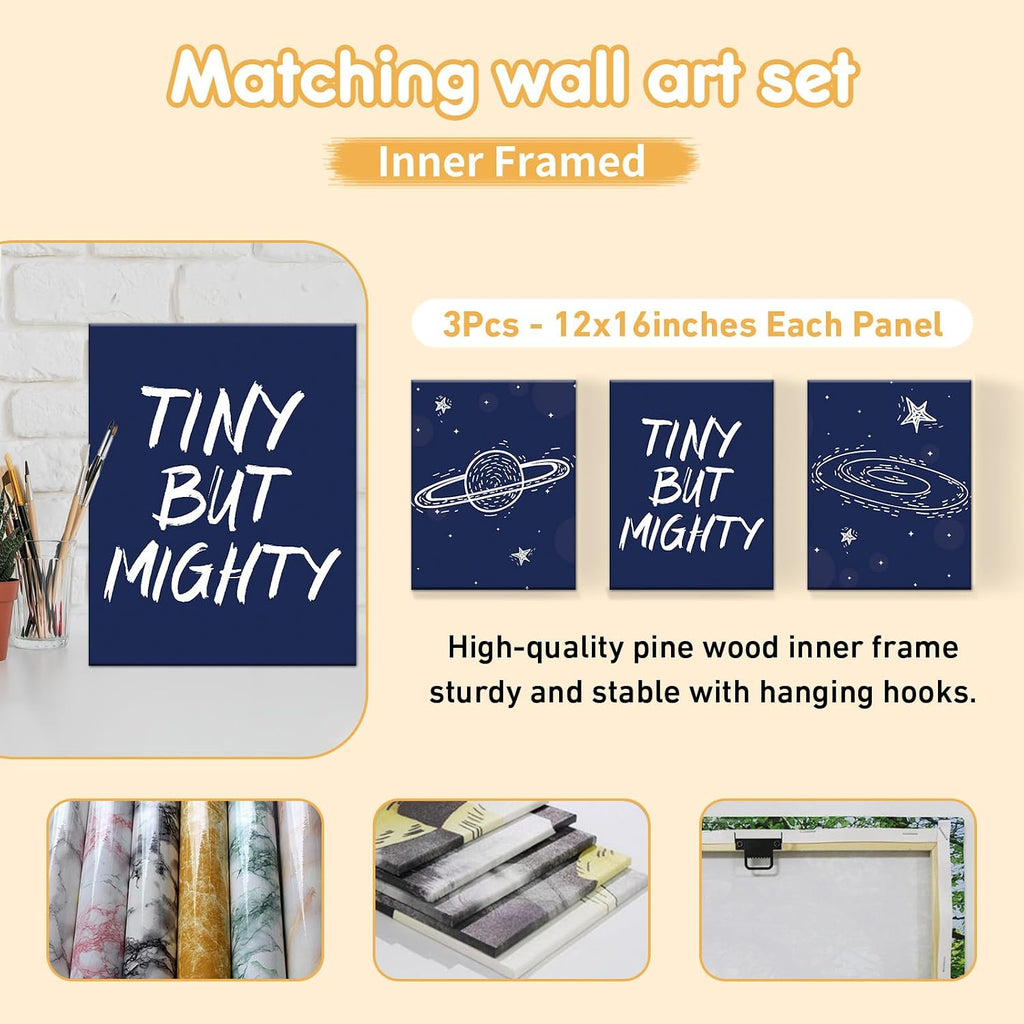 Terwex Personalized Crib Bedding Set, 5 Pcs Custom Nursery Bedding Sets with Name, Infant Bedding Set for Baby Boys, Blue Astronaut Double Layer Baby Crib Set, Babies Toddlers Kids Customized Gifts