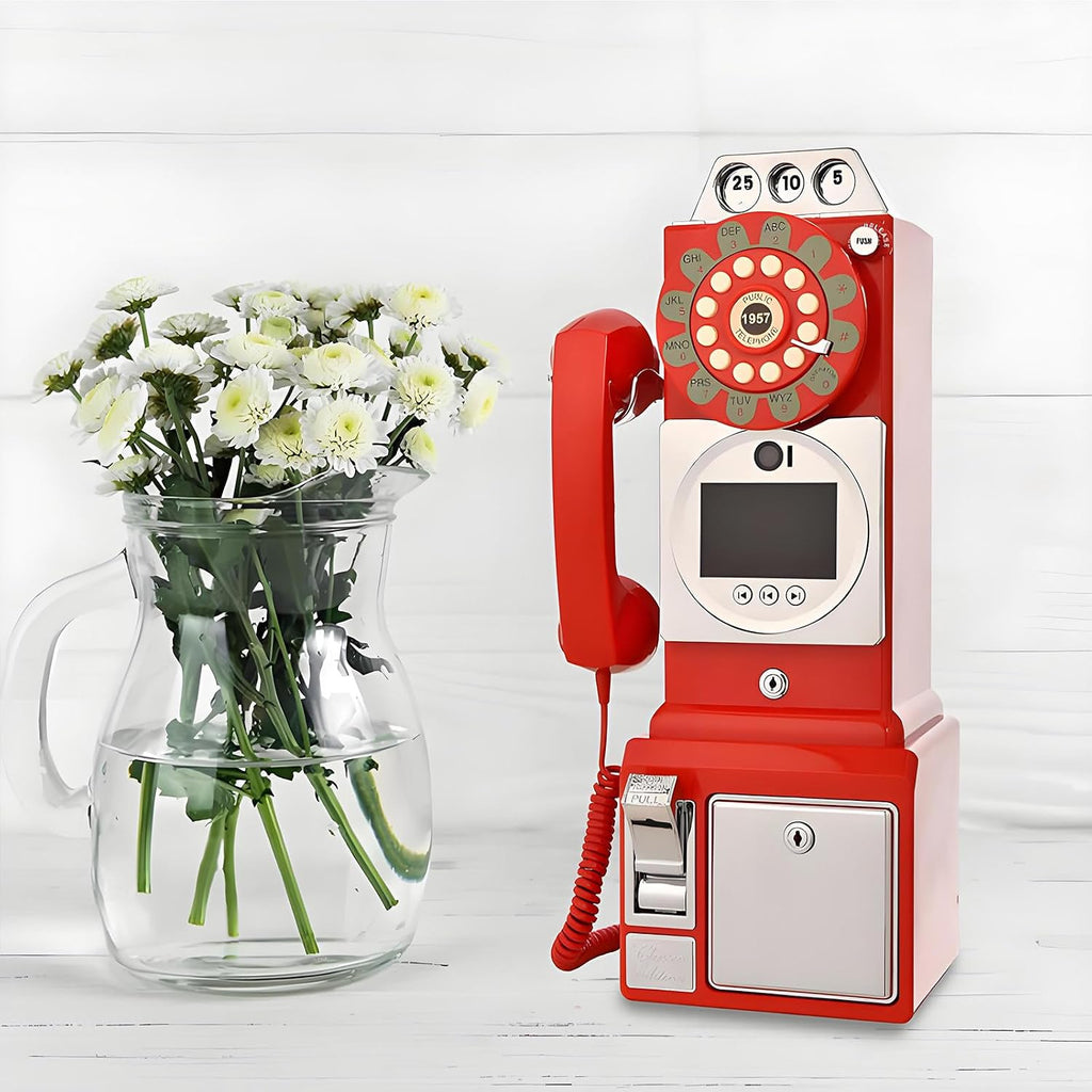 Customized Video Audio Guest Book for Weddings,Birthdays Graduations,Wedding Video Audio Guestbook,Usable for 6-7 Hours,Unique Phone Recording Alternative Red