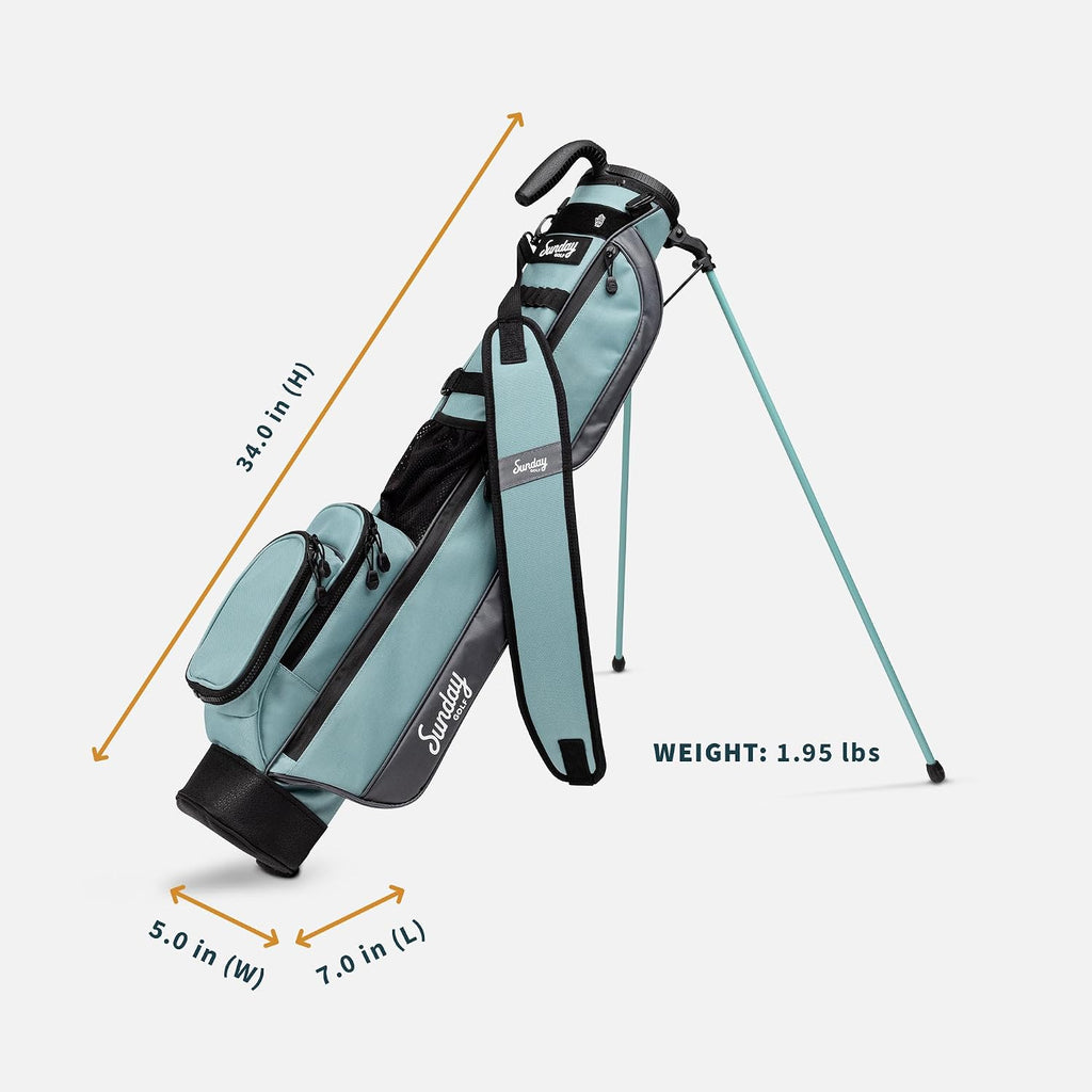 The Original Sunday Golf Loma Bag – Lightweight Golf Bag with Strap & Stand, Easy to Carry Pitch n Putt Stand Bag for Driving Range, Par 3 & Executive Courses, 31 Inches