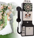 Retro Audio & Video Guest Book Wedding Phone, 1080P Video Guestbook Wedding Phone, 32G 64G SD Card Customized Video Audio Guest Book with Lens Recording,1960's Style Vintage Audio Guest Book,Black-64G