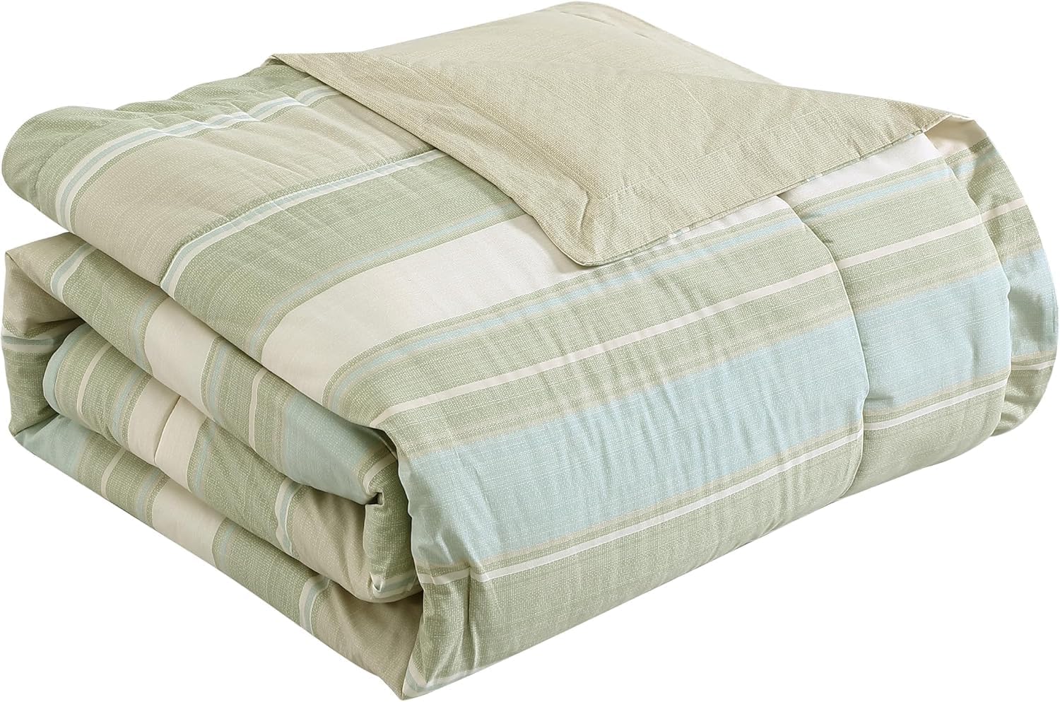 Tommy Bahama - King Comforter Set, Reversible Cotton Bedding with Matching Shams & Bonus Throw Pillows, Super Soft Bedding Set (Serenity Green, King)