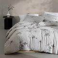 Calvin Klein - Queen Duvet Cover Set, Soft Cotton Bedding, Floral Home Decor (Aquarelle Floral Grey, Queen)