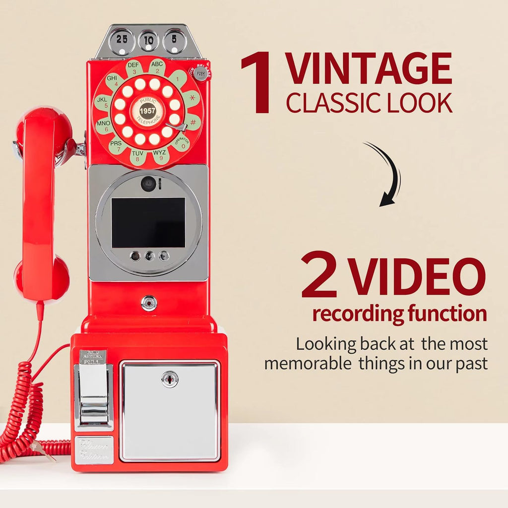Video Audio Guest Book，Wedding Phone Guestbook,Capture Every Heartfelt Moment, The Ultimate Video Audio Guest Book for Weddings 54x27x20 cm (Red)