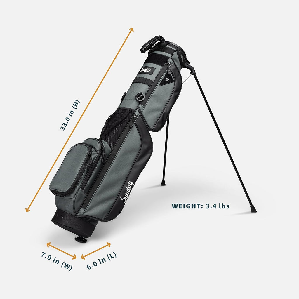The Original Sunday Golf Loma XL Bag – Lightweight Golf Bag with Strap & Stand, Easy to Carry Pitch n Putt Stand Bag for Driving Range, Par 3 & Executive Courses, 3.4 lbs