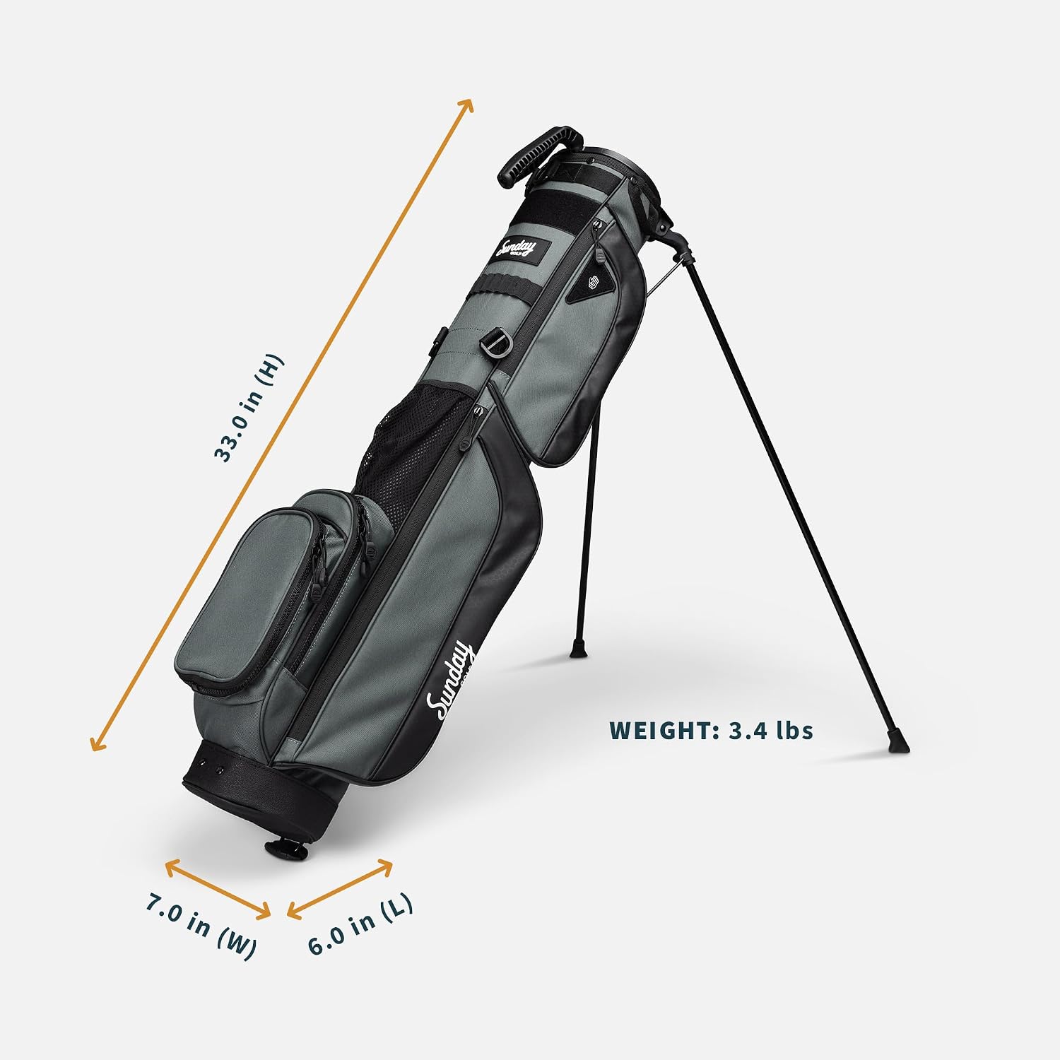 The Original Sunday Golf Loma XL Bag – Lightweight Golf Bag with Strap & Stand, Easy to Carry Pitch n Putt Stand Bag for Driving Range, Par 3 & Executive Courses, 3.4 lbs