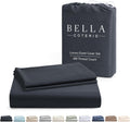 Bella Coterie Luxury Bamboo Viscose Queen Size Duvet Cover Set | 100% Organically Grown | Corner Ties | Ultra Soft | Cooling | Two Pillow Shams | 90 x 94 | No Insert [Charcoal Grey]