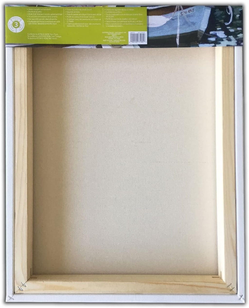 Artist's Loft 16' x 20' Level 3 Gallery Wrapped Heavy Duty Canvas - Archival, Acid Free Cotton Canvas for Paint, Acrylic, & Oils - Bulk 12 Pack