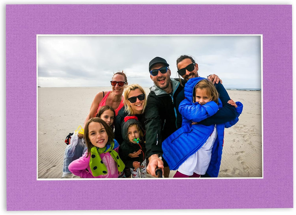 11x14 Mat for 12x18 Frame - Precut Mat Board Acid-Free Show Kit with Backing Board, and Clear Bags Dark Purple 11x14 Photo Matte Made to Fit a 12x18 Picture Frame Matboard for Framing, Pack of 10 Mats