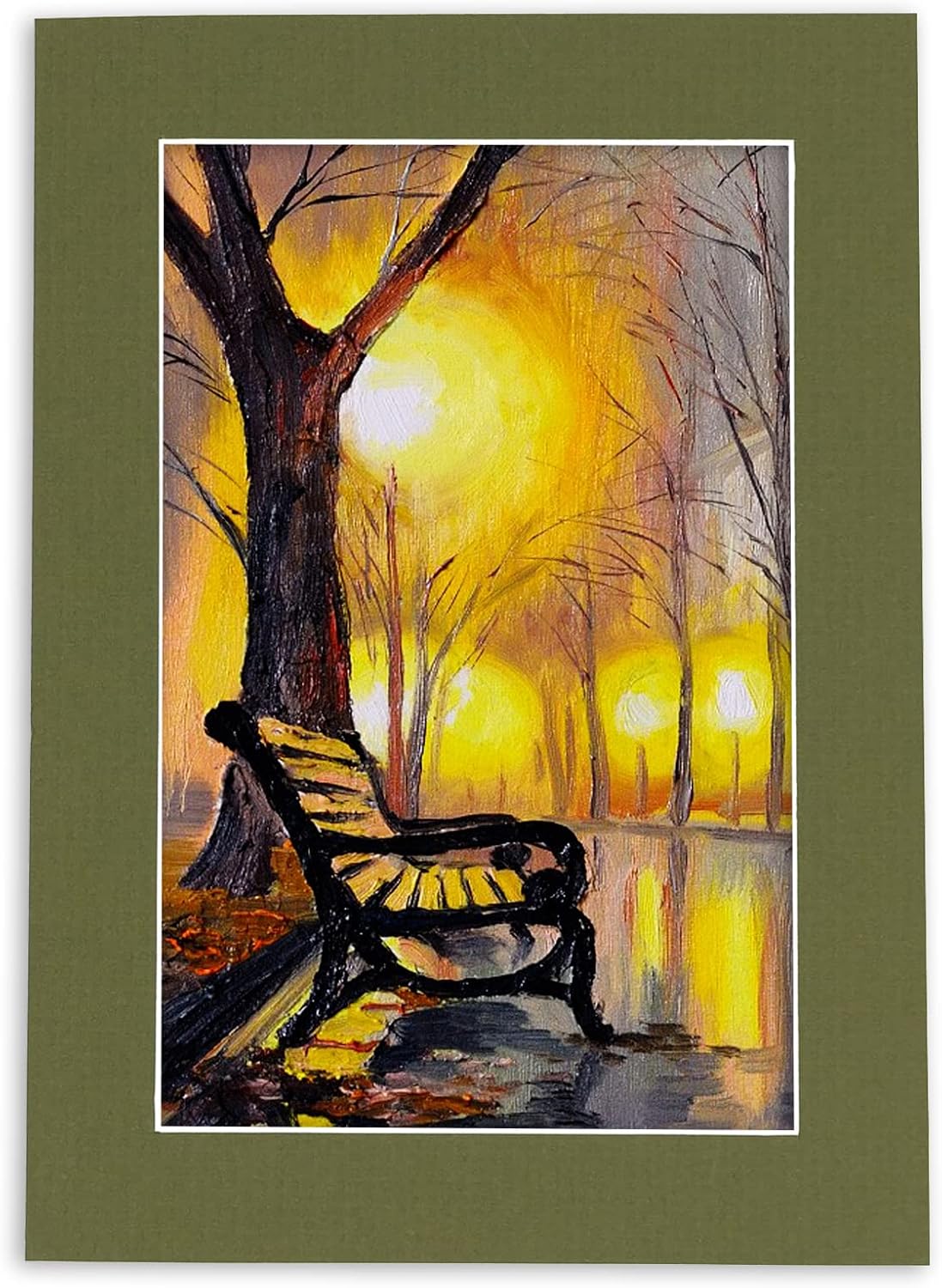 8.5x11 Mat for 11x14 Frame - Precut Mat Board Acid-Free Show Kit with Backing Board, and Clear Bags Dill Green 8.5x11 Photo Matte For a 11x14 Picture Frame Matboard for Framing, Pack of 25 Mats
