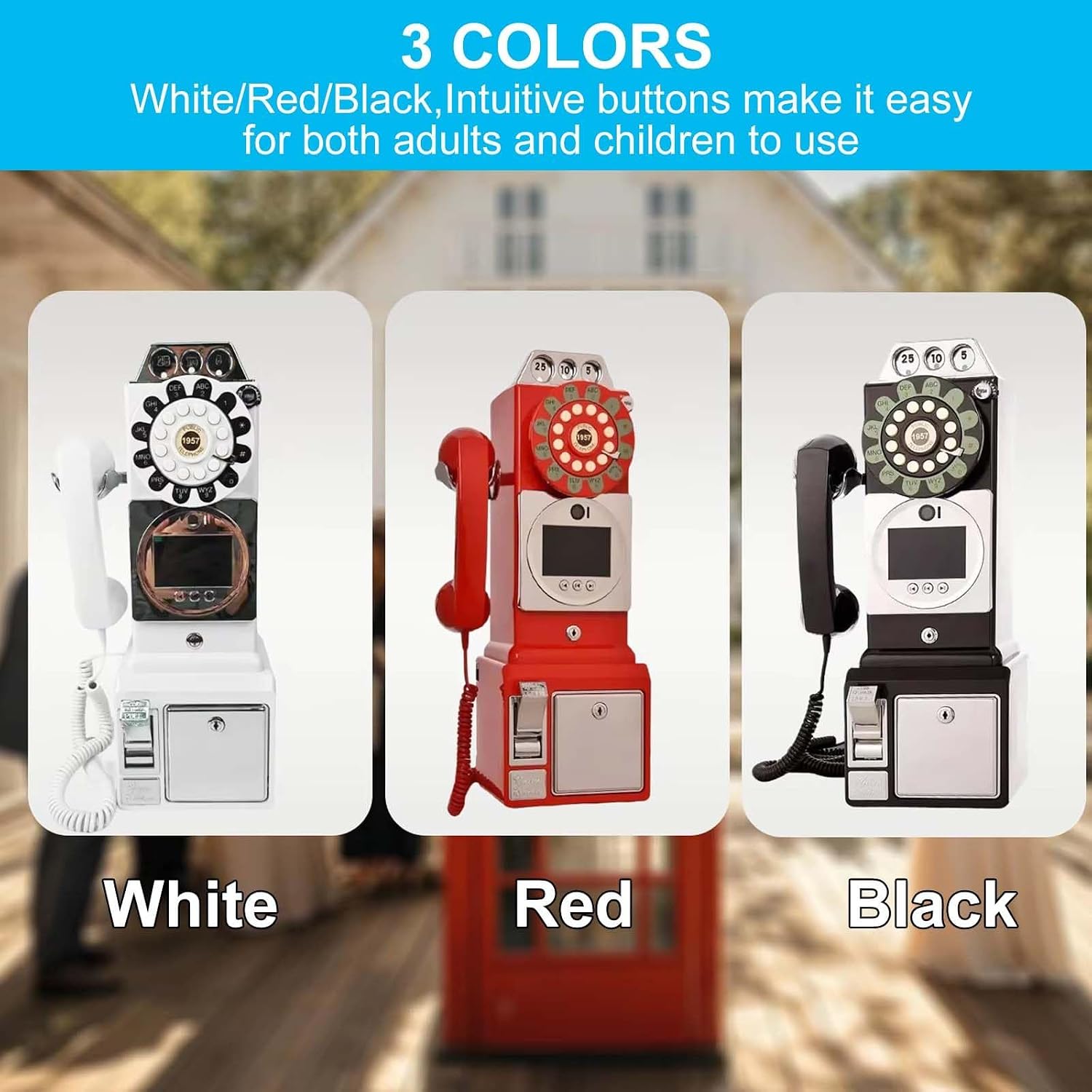 Video Audio Guest Book Wedding Phone,1080P Hd Video Audio Phone Guestbook,for Wedding/Celebration/Graduations/Baby Shower Red