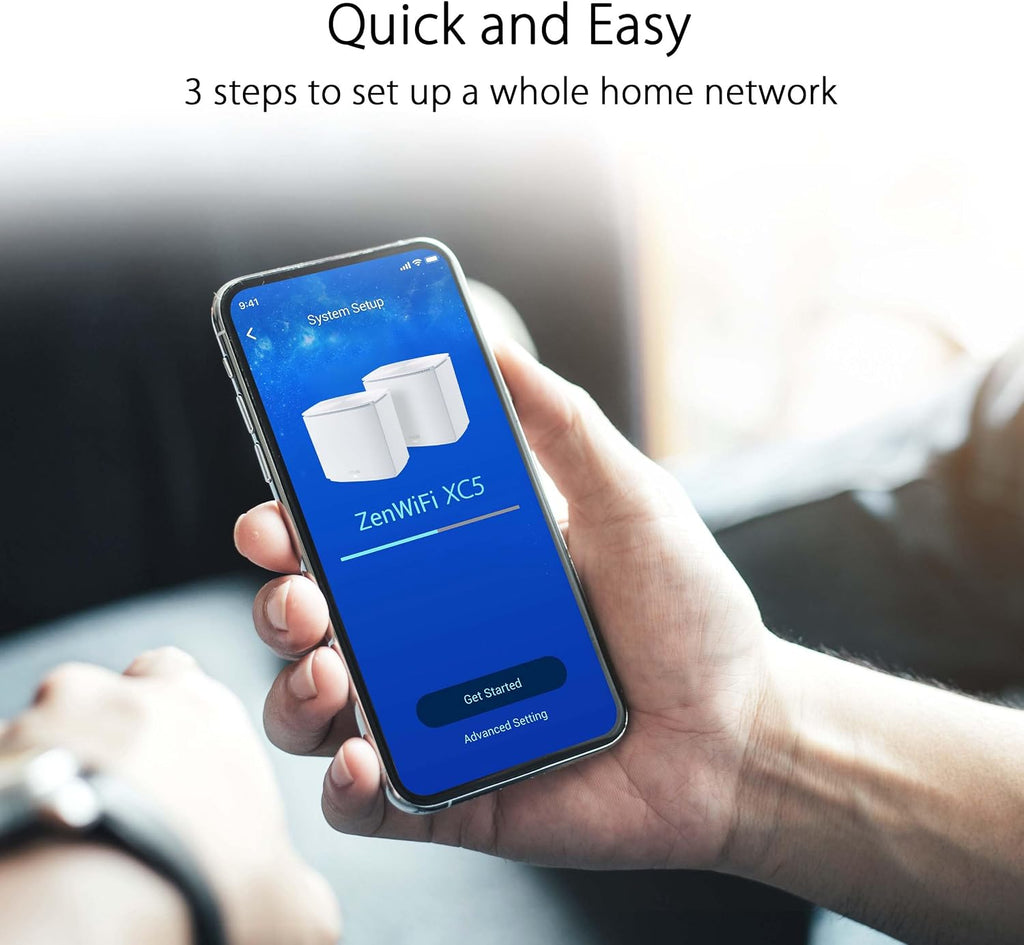 ASUS ZenWiFi AX Hybrid(XC5) AX3000 + MoCA 2.5 Mesh WiFi 6 System (2pk) - Whole Home Coverage up to 3,500 Sq.Ft. & 4+ Rooms for Thick Walls, AiMesh, Lifetime Security, Easy Setup (Renewed)