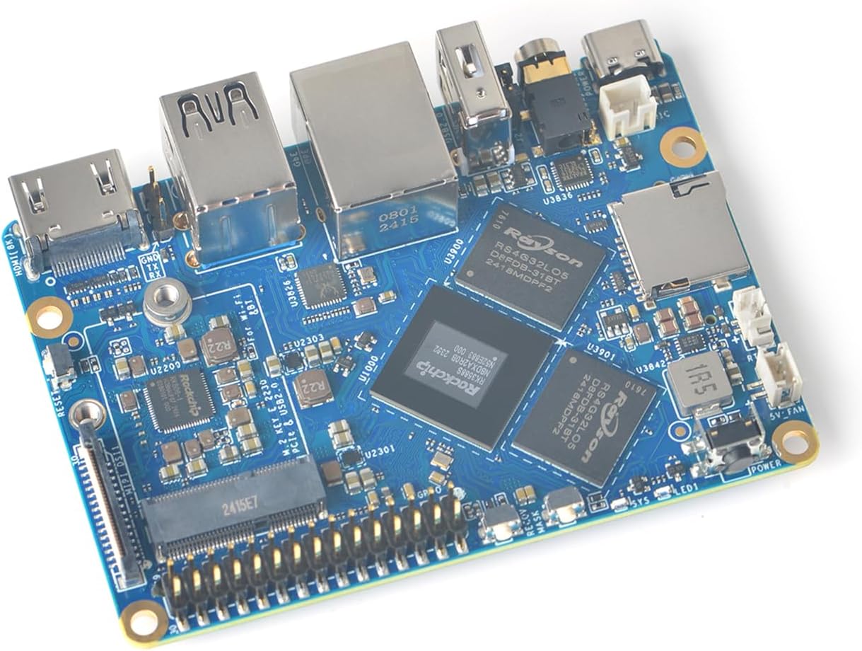 FriendlyElec NanoPi M6 Computer Mini Router OpenWRT, LPDDR5 4GB/16GB/32GB RAM, 6Tops NPU Mali-G610 GPU RK3588S SoC, for NAS, Smart Gateway and 8K Video Playing, Support Debian Ubuntu (32GB SBC)