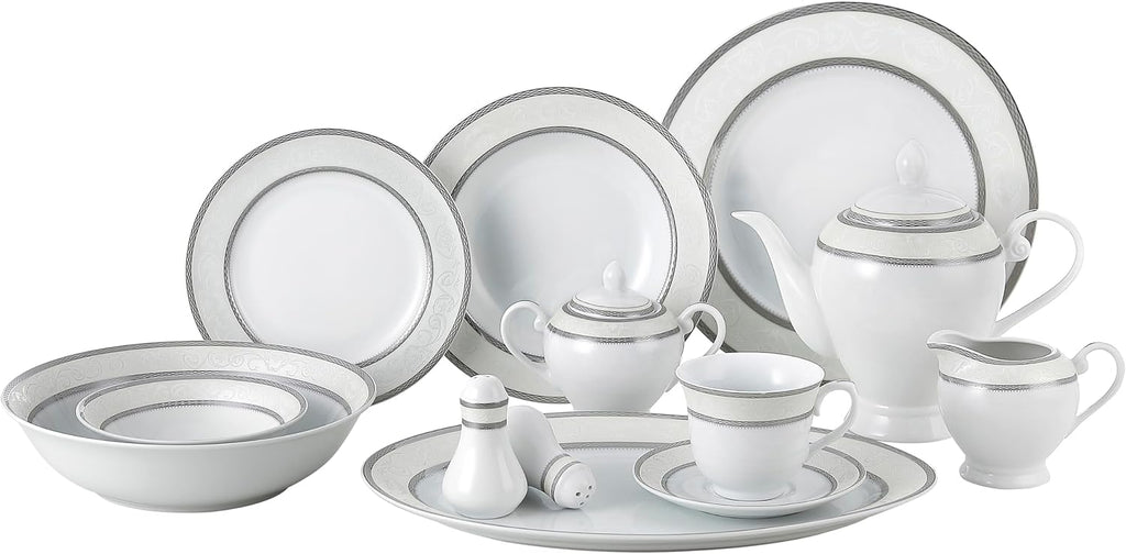 Lorenzo Sirena 57-Piece Dinnerware Set, Service for 8