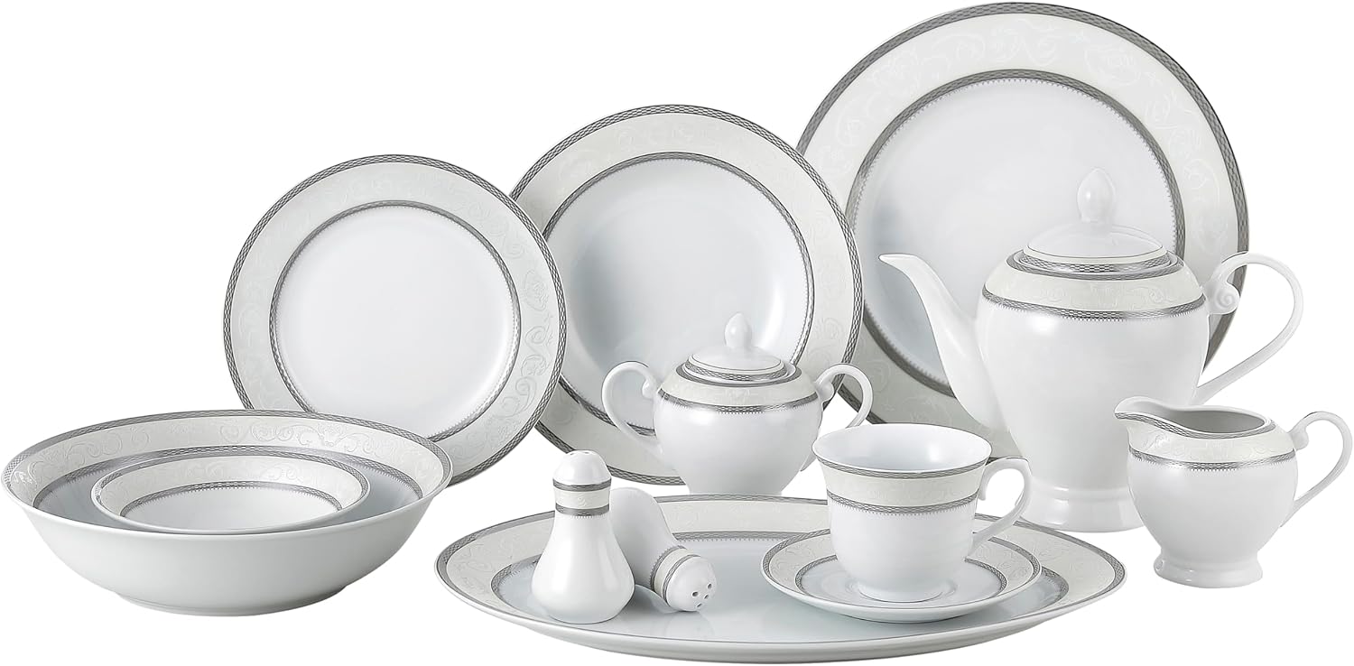 Lorenzo Sirena 57-Piece Dinnerware Set, Service for 8