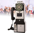 Audio Guest Book Wedding Phone, Record Customized Audio Message with Guest Book Retro Phone Audio GuestBook for Wedding Birthday Party Confession,Black