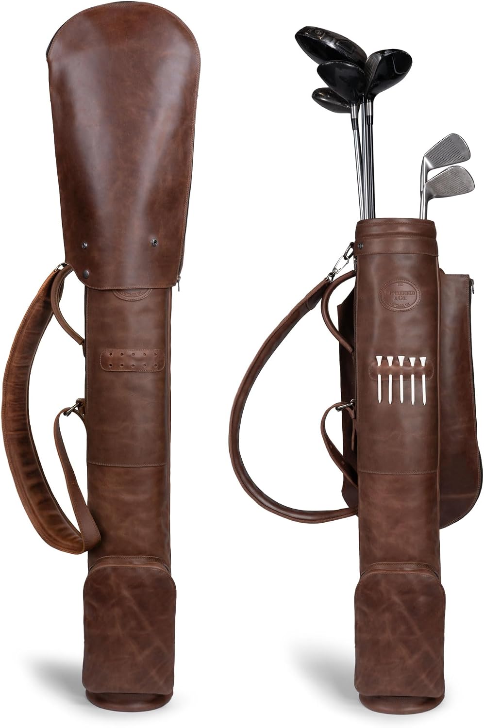 Littlefield & Co., Sunday Golf Club Bag, Small Golf Bag for a Few Clubs, Lightweight Basic Carry Bags, Practice & Travel Cart for Men & Women, Driving Range Carrier Accessories