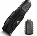 FIRED-UP Hard Top Golf Travel Bags for Airlines - 1680D Hard Case Golf Travel Bag with Wheels, Internal Strap, Grab Handle & Robust Zipper - Collapsible Hard Shell Golf Travel Case for Golf Club