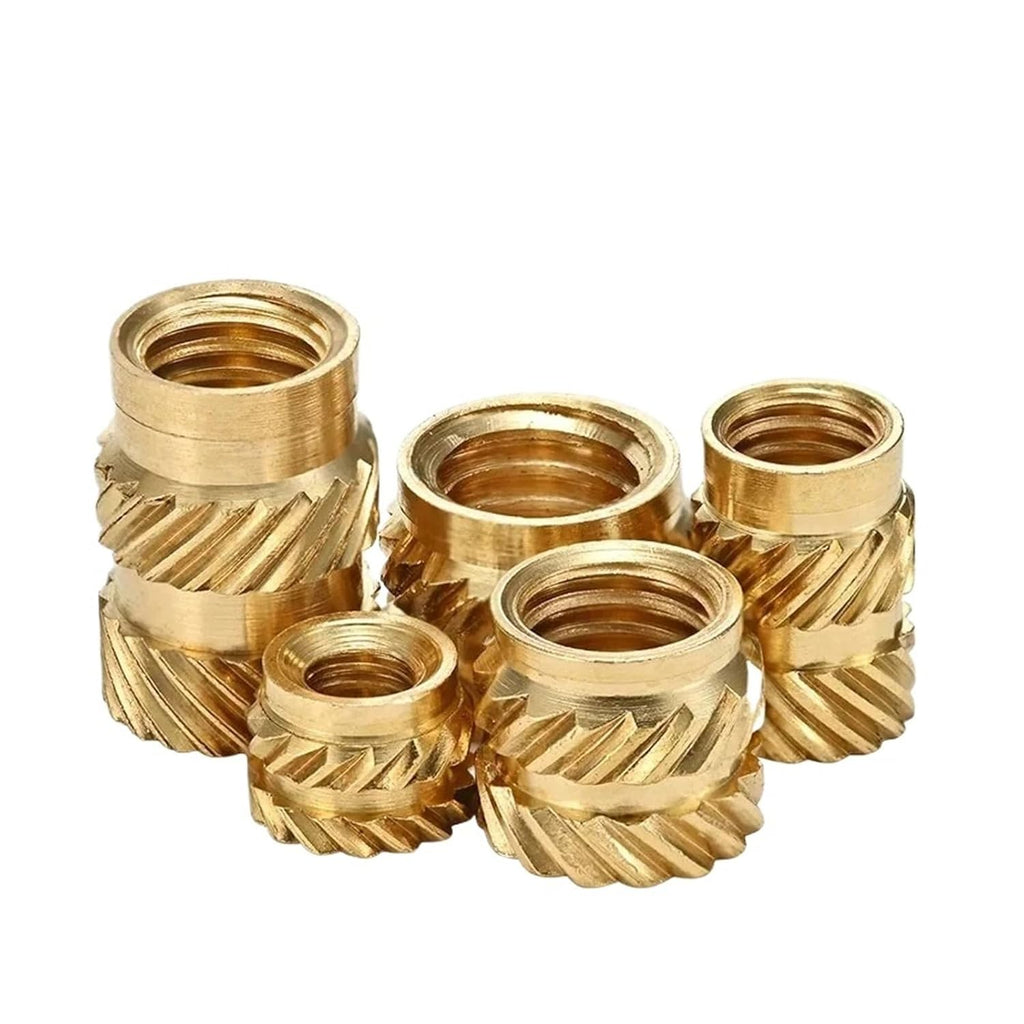 300pcs M5 M6 Heat Threaded Insert Nuts Brass Hot Melt Molding Knurled Injection Metal Copper Lock Nut for 3D Printer(M6x9.5x9.5 (300pcs))
