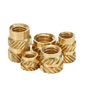 300pcs M5 M6 Heat Threaded Insert Nuts Brass Hot Melt Molding Knurled Injection Metal Copper Lock Nut for 3D Printer(M6x9.5x9.5 (300pcs))