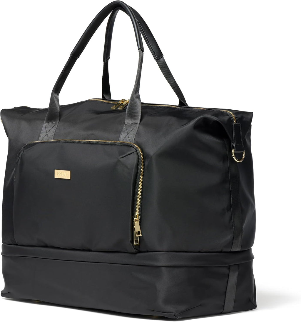Jouer Le Weekender Travel Bag, Overnight Bag for Women, Large Travel Duffle Bag, Personal Item Carry On Tote Bag, Shoulder Bag Luggage, 9'x26'x16' - Black