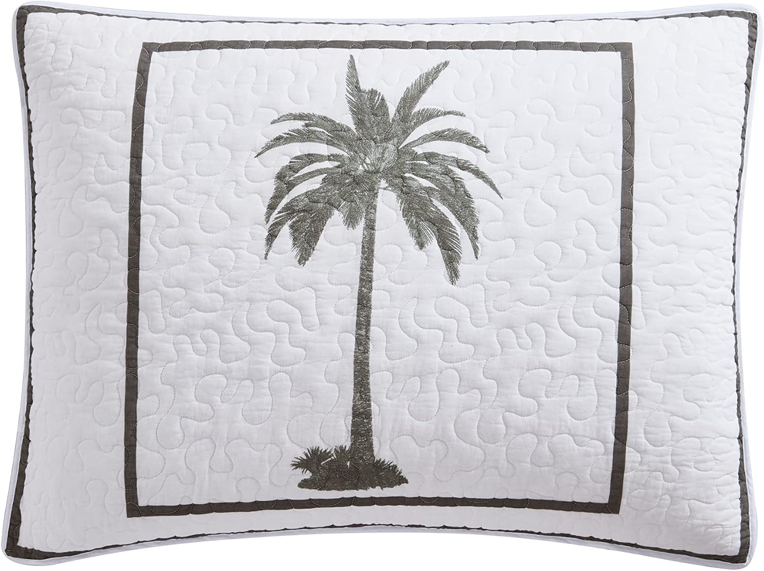 Tommy Bahama - King Quilt, Reversible Cotton Bedding, Breathable Bedding Set for All Seasons (Palm Island Green, King)