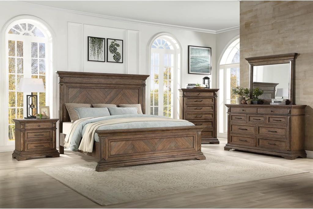 New Classic Furniture 00-658-100 Mar Vista Bed, King, Walnut