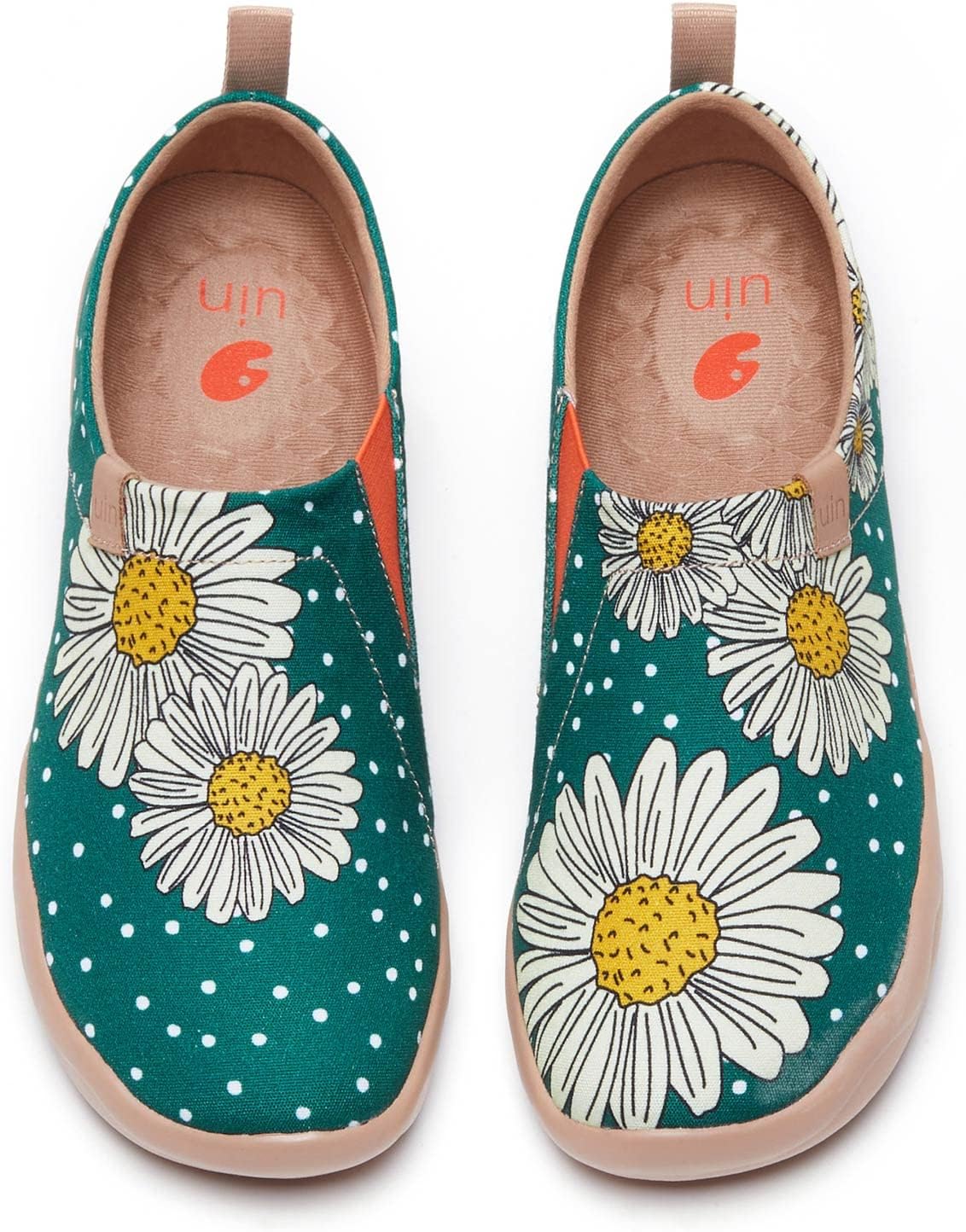 UIN Women's Slip On Shoes Colorful Comfortable Lightweight Art Travel Sneakers Casual Floral Stylish Everyday Loafers
