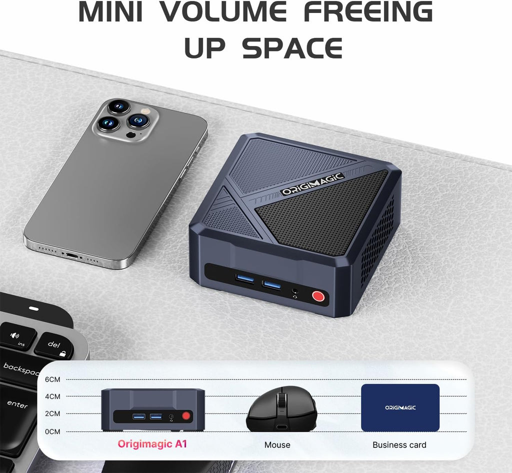 A1 Mini PC Oculink, Ryzen 7 7840HS, 32GB DDR5 1TB M.2 PCIe 4.0 SSD, Radeon 780M GPU Mini Desktop PC, 8K-USB 4.0, WiFi 6E, BT 5.2, 2.5G LAN, Mini Computers for Home/Office/Gaming