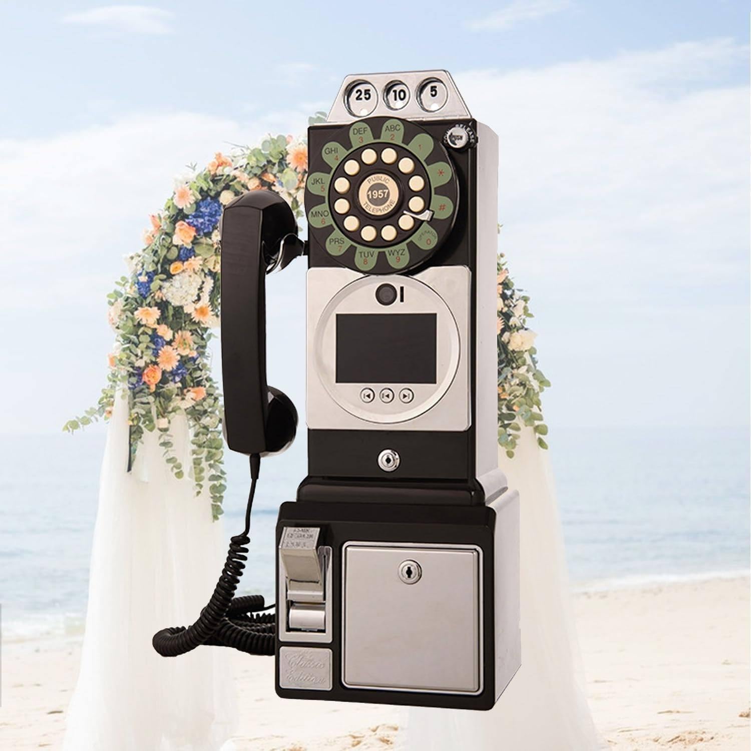 Video & Audio Guest Book Wedding Phone Guestbook Creative Record Preserve Your Special Occasions Easy to Use for Party and Wedding,Black