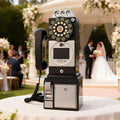 Audio Guest Book Wedding Phone,Record Customized Audio Message with Guest Book Retro Phone Audio Guestbook,Easy to Use and Creative Recording Solution Black