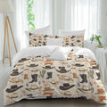 Prime Leader Western Cowboy Duvet Cover Set Queen Size 4 Pieces Boots Hat Vintage Desert Cactus Bedding Set with Zipper Closure, 1 Comforter Cover 90x92 Inches 1 Flat Sheet & 2 Pillow Cases