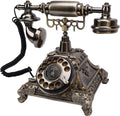 PUSOKEI Audio Guest Book Wedding Phone, Vintage Audio Guestbook Phone with Recording Function - 32GB Memory Retro Message Keeper for Wedding Anniversary Party Gift (Antique Brass Color)
