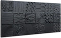 zoinart Pure Black Textured Wall Art 48x24 Inches Modern Abstract Oil Paintings on Canvas Wall Art for Living Room Bedroom Wall Decor
