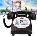 Audio Guest Book for Wedding Phone Audio GuestBook Record Customized Audio Messages Guest Book Classic Retro Style,Red (Black)