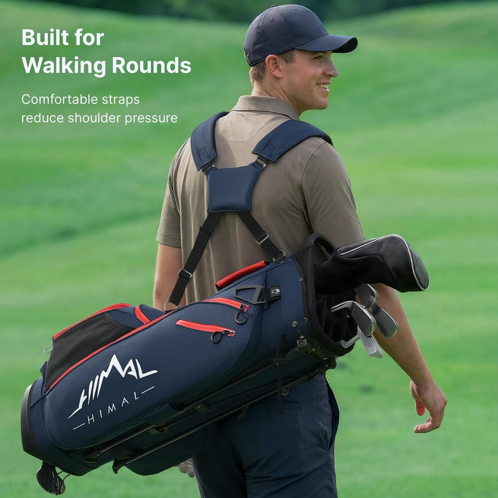 GoHimal 14-Way Golf Stand Bag, Golf Bag with Stand - Lightweight Durable Club Bag for Men & Women