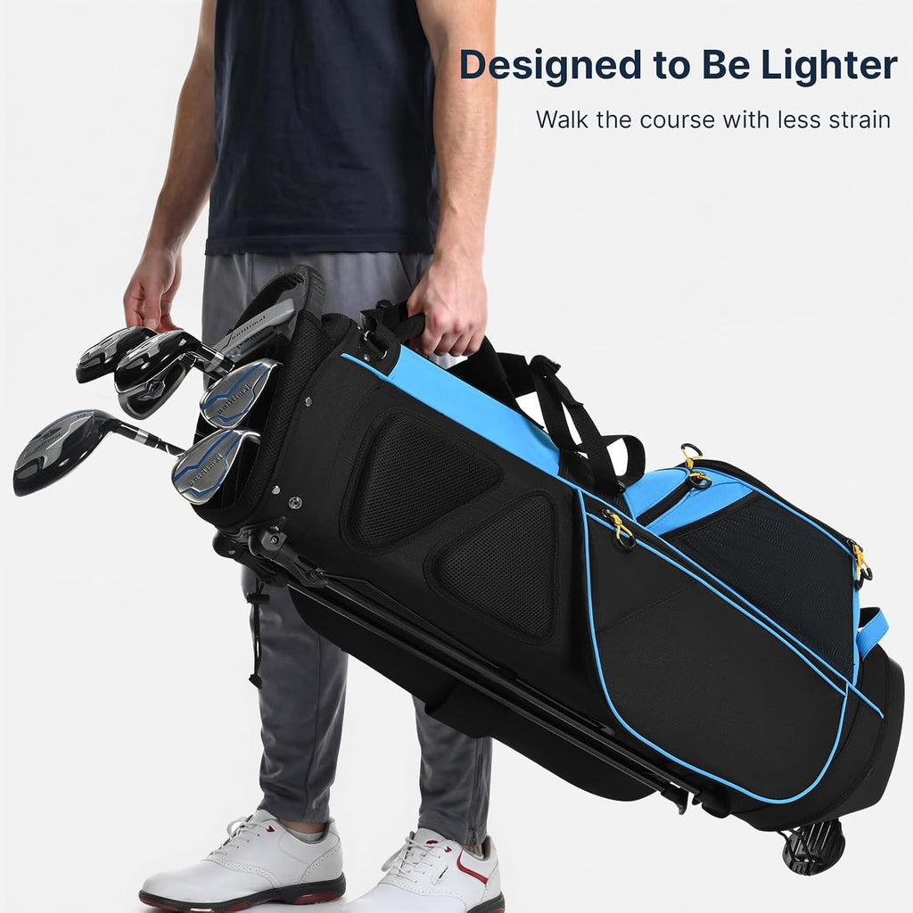 GoHimal 14-Way Golf Stand Bag, Golf Bag with Stand - Lightweight Durable Club Bag for Men & Women