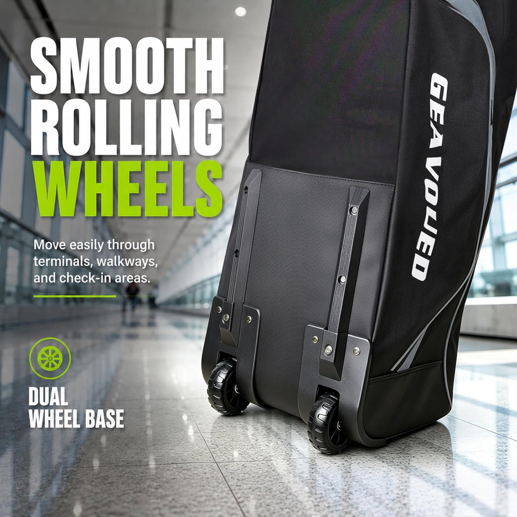 Golf Travel Bag with Hard Case Top and Wheels,Premium Oxford Fabric,Golf Travel Bags for Airlines,Protect Your Club for Safe Transport
