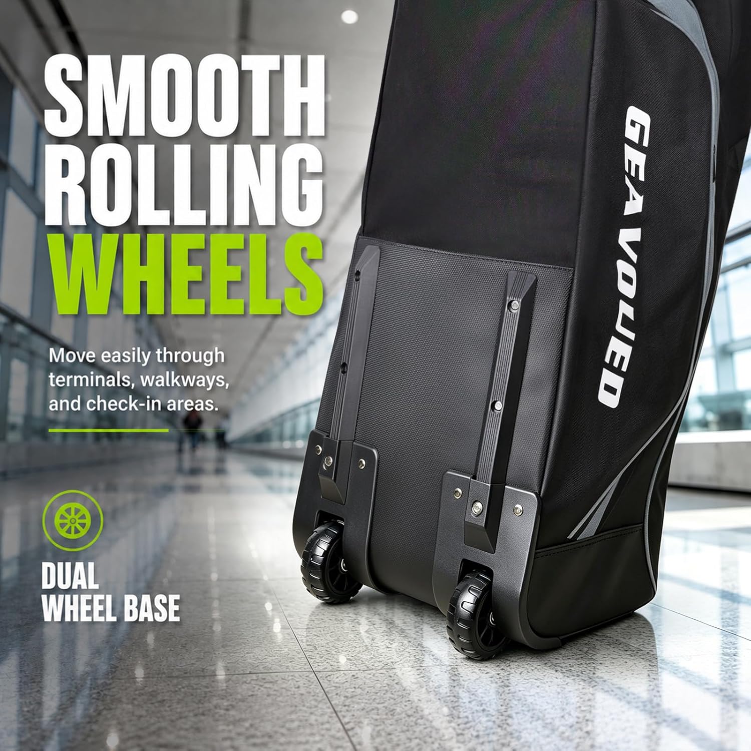 Golf Travel Bag with Hard Case Top and Wheels,Premium Oxford Fabric,Golf Travel Bags for Airlines,Protect Your Club for Safe Transport